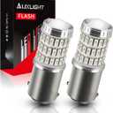 AUXLIGHT LED Strobe/Flash Brake Tail Light Bulbs 2057 1157 LED Bulb Red 320% Brighter 2357 7528 2057A 1157A BAY15D Led Bulbs for Tail Stop Brake Lights (Brilliant Red, Pack of 2)