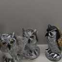 3-Pack Owl Decoys for Bird Deterrent - Weatherproof Bird Repellent Devices for Outdoor Use - Plastic Owls to Scare Birds Away and Control Garden Pests