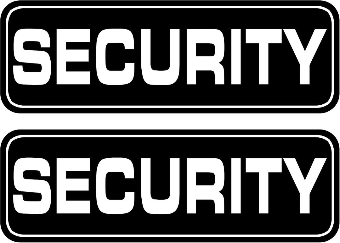 2 Pack (18"×6") Heavy Duty Security Officers Magnetic Signs For Vehicles Trucks, SUV and Cars, Rover, Patrol Security 18"×6" (2 Pack)(Black)