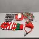 8 Pack Dog Christmas Costume Dog Christmas Pet Sweaters and Headband Set Winter Knitwear Xmas Clothes Adjustable Xmas Hair Hoop Headwear for Pet Costume Accessories(Medium)