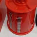SUSTEAS Rotary Cheese Grater with Handle - Vegetable Shredder with 5 Well-designed Blades & Strong Suction Base,Round Mandoline Slicer & Food Chopper for Kitchen,with Blade Storage Box(Red)