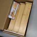 Spice Rack Kitchen Cabinet Organizer- 3 Tier Bamboo Expandable Display Shelf Yellow