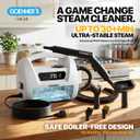 2026 Upgraded Handheld Steam Cleaner, 230°F/3.5 Bar High-Pressure Portable Hand Held Steamer for Home & Car, 30s Heat-Up, Chemical-Free Deep Cleaning for Kitchen, Bathroom, Grout (Pure White)