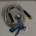 Lefree 50ft Metal Garden Hose - Heavy Duty 304 Stainless Steel Flexible Water Hose, No Kinks & Leak-Proof with Upgraded Handle, 10-Function Spray Nozzle for Balcony, Patio, Small Yard, Car Wash