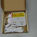 TESSAN Surge Protector Flat Extension Cord 5Ft, Flat Plug Power Strip with 4 Outlets 3 USB Ports (1 USB C), 900 Joules Protection, Multiple Wall Outlet Extender Suitable for Home Office Dorm, Grey