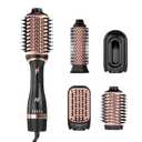 Nycoba Hair Dryer Brush Set, Multifunctional Hot Air Brush for Salon Blowouts, Negative Ion Technology & Quick Drying, Shiny and Less Frizz, Blush Gold