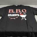 Baby BBQ Grandpa Shower Birthday Party Family Matching T-Shirt (Small, Black)