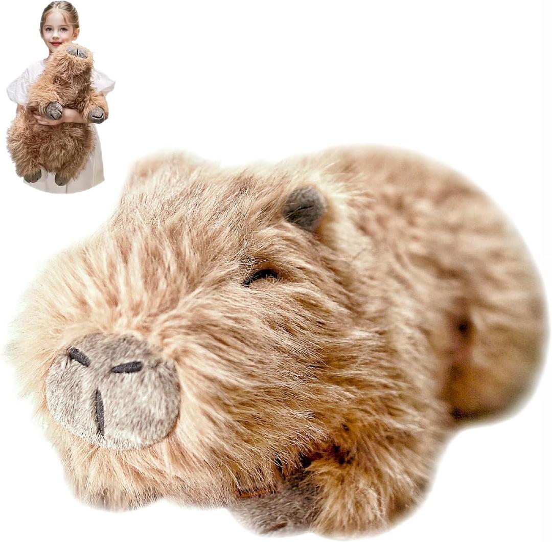 uoozii 20" | 4 Pounds Capybara Weighted Stuffed Animals with Removable Unscented Microwavable Pouch, Cute Coolable Warmable Weighted Plush Gift for Kids & Adults