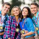 Yaomiao 10/20 Pcs 2. 4'' Award Medals Bulk Gold Winner Team Participation Medals for Kids Adults Metal Trophy Tournaments Competitions Award Prize Gift