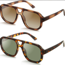 livho Trendy Polarized Square Aviator Sunglasses Women Men Square Eyewear Frame, Retro Sun Glasses for Women Men 2025 Shades