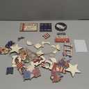 26 Pcs 4th of July Tiered Tray Decoration Patriotic USA Wood Signs Rustic America Flag Red White and Blue Tiered Tray Decorations for Memorial Day Home 250th Anniversary Birthday Party