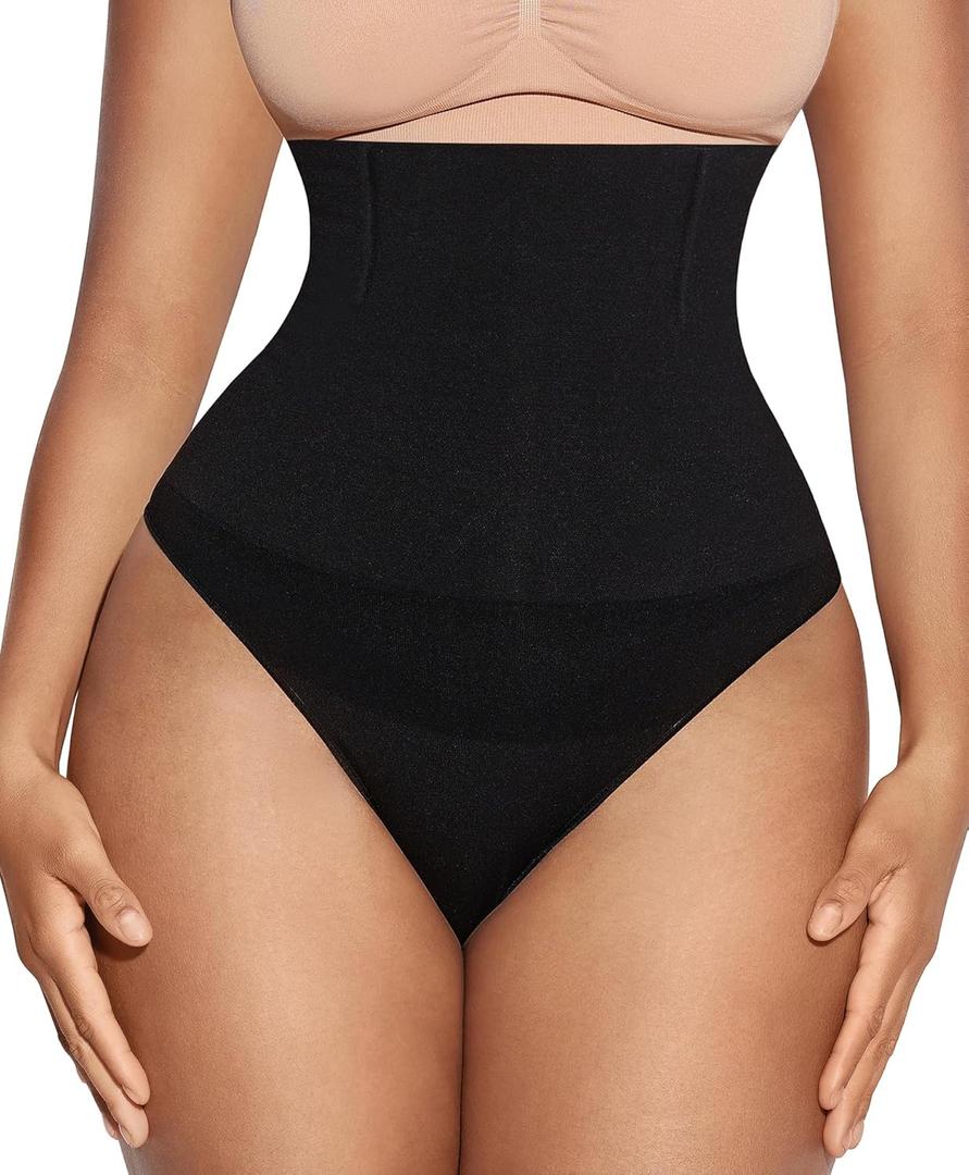 Lover-Beauty Tummy Control Thongs Mid Waist Shapewear for Women Seamless faja body shaper Low Belly Control Panties Underwear, Size: Medium-Large