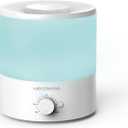 MEGAWISE 1.5L Cool Mist Humidifier for Bedroom, Home, Office, and Plants, Essential Oil Diffuser with Adjustable Mist Output, 25dB Quiet Ultrasonic, Up to 10 Hours, Easy to Clean