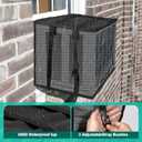 Window Air Conditioner Cover for Outside, Waterproof Window AC Unit Cover & Detachable Drip Cushions Reduce Noise, All Seasons AC Protect Against Leaves, Weeds, and Debris(21.5Wx16Dx15H)
