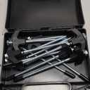 12 Pack Screw in Tent Stakes Heavy Duty,8 Ground Anchors Screw in,Metal Stakes with Hex Head Driver and Sturdy Storage Box. (12, Black)