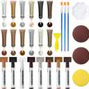 Oriflame Wood Furniture Repair Kit: 12-Color Filler and 8-Color Markers - Wood Touch Up for Scratches/Cracks/Holes/Stains in Floors/Table/Cabinets (Hardwood/Laminate)