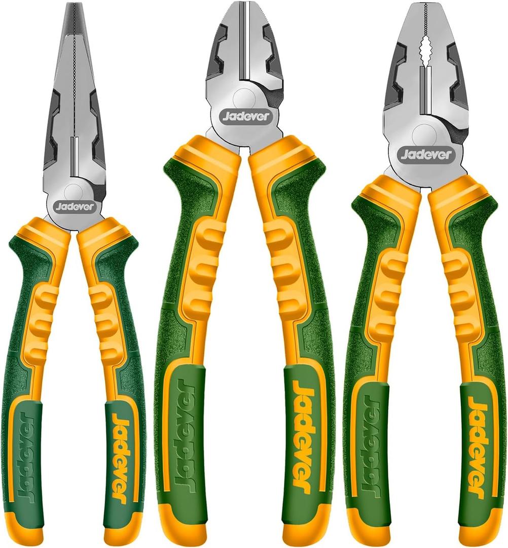 3-Piece High Leverage Pliers Set, 8" & 6" High Leverage Pliers, Black Polished