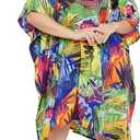 Kaftan Dresses for Women Bathing Suit Cover up Vneck Batwing Dress Loose fit Moroccan Caftan mumu Dresses, One Size