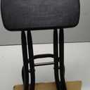 LISHAN 28 Inch Folding Bar Stool for Adults - Black Collapsible Counter Height Stool with Handle, 200 Lbs Capacity, Foldable for Camping & Kitchen, 1 Pack