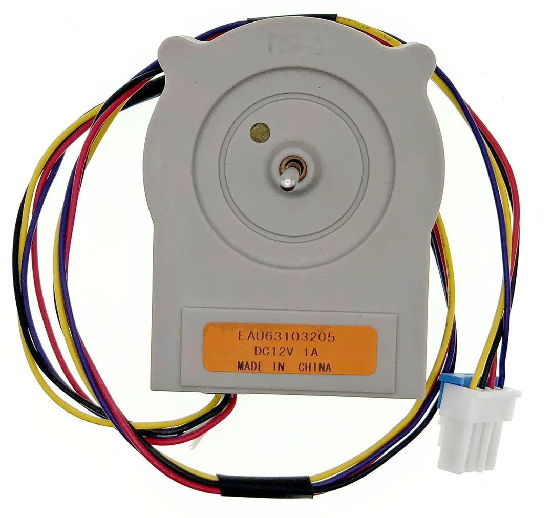 EAU63103205 Refrigerator Condenser Fan Motor Compatible with LG RefrigeratorsReplaces 4509125,73132 ,LFXS24663S ,AP6235484, DC 12V 1A 4-Pin
