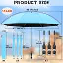 Beach Umbrella, 360 ° Chair Umbrella with Clamp, UPF50+ Shade for Beach, Sand, Patio, Yard (Not Includ Chair)