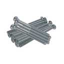 MroMax M6 x 110mm Carbon Steel Male Thread Phillips Flat Head Bolt Screw Half Thread Suitable for Double Bed Furniture TV Rack Wall Hanging Silver White 12pcs