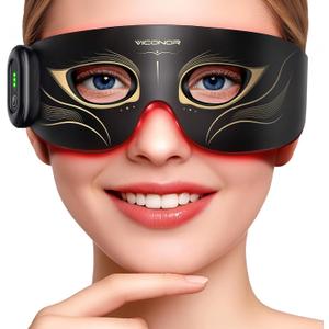 Viconor Red Light Therapy for Eyes, No Light Leakage Under Eye Red Light Therapy, 630nm Red Light & 850nm Infrared Red Light Therapy Device, Revital Eyes Red Light Therapy with Rechargeable Remote