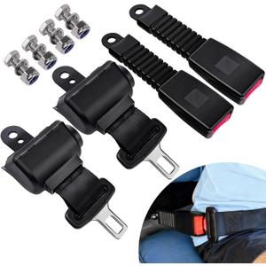 Golf Cart Seat Belts, Retractable Universal Seat Belt Kit, Fits Club Car, EZGO, Yamaha (2 PCS)
