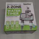 RAINPOINT 2 Zone Sprinkler Timer with Brass Inlet and Outlet - Water Timer for Garden Hose with Rain Delay/Manual Watering/Automatic Irrigation Controller System - Water Hose Timer for Yard Lawn