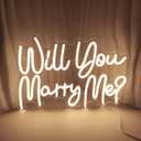 Will You Marry Me Neon Signs for Wall Decor Warm White LED Light Sign for Room Decor Light Up Sign for Birthday Party Wedding Decoration USB Powered (16.5 x 11.4 Inches)