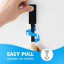 LLPT Picture Hanging Strips Detachable | 24 Pairs (48 Strips) | Medium 0.75" x 2.9" | Picture Hangers Without Nails | Removable Adhesive | for Wall Posters Photos (MB19724) | Black