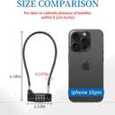 Combination Lock Cable Lock with 4 Digits Cabinet Lock 5.5" Twist Length 5.5" Durable Cable Ideal for lockers, Gym, Fence, Toolbox, case, hasp Storage and Outdoor (11" Cable Length)