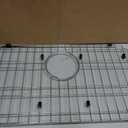 iPEGTOP Sink Bottom Grid 23" x 13", Stainless Steel Sink Protector Rear Drain with Corner Radius 2", Sink Grate Rack for Bottom of Kitchen Sink Single Bowl with Hole Cover, One Piece