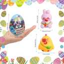 4 Pack Easter Egg with Tongue Out Squeeze Toys Inside,Prefilled Eggs with Toys for Kids Easter Basket Stuffers,Eggs Hunt,Party Favors