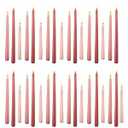 MTLEE Multi Height Taper Candles - Unscented, 8/ 10/ 12 Sizes, 8 Hour Burn Time, Decorative for Home & Wedding (Pink, 36)