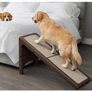 Pet Gear Free Standing Pet Ramp for Cats and Dogs, Coffee Bean Holds Up to 300lbs
