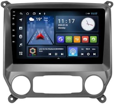 2+32G Android 12 Double Din Car Stereo for Chevrolet Silverado/GMC Sierra 2014-2018 with 10.1 Inch Touchscreen Radio Built-in Bluetooth5.4/WiFi6/Wireless Carplay/Android Auto/GPS/FM/AUX/Backup Camera