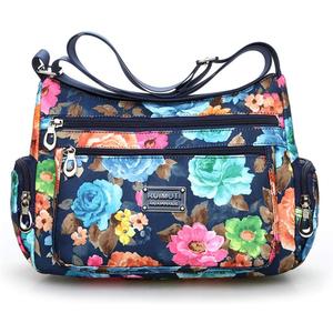 NOTAG Crossbody Bags for Women Nylon Shoulder Bag Floral Multi-Pocket Purses and Handbags