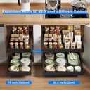 MUSTORN Expandable Pull Out Cabinet Organizer, 21"Deep Slide Out Drawer for Cabinets Adhesive Pull Out Drawers Heavy Duty Pull Out Shelves for Kitchen, Cupboard, Pantry, Bathroom(Black,1-Pack)