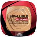 L'Oreal Paris Makeup Infallible Fresh Wear Foundation in a Powder, Up to 24H Wear, Waterproof, Golden Sun, 0.31 oz.