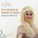 ALLAURA Realistic Dolly Long Blonde Curly Hair Wig for Women & Kids Heat-Resistant, Restyle & Reuse Ideal for Cosplay, Anime, Costume Parties Compatible with Dolly Wig Hairstyles and Accessories