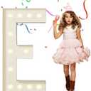 eufony Marquee Letters 4 Feet Tall, 4 FT Marquee Light Up Letters, Giant Light Up Letters 4FT for Birthday Party Baby Shower Gender Reveal Graduation Decorations, Letter E with LED Lights DIY Kit