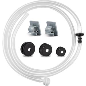 Yofidra Sink Soap Dispenser Extension Kit: Under Sink Dish Soap Dispenser with 47" Tube Hose and Check Valve for Prevent Backflow Countertop Kitchen Sink Accessories (47" (Pack of 1), White)