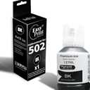 EASYPRINT Compatible for 502 Refill Ink Bottle Replacement for T502 502 Ink Ecotank ET2700 ET2750 ET3700 ET3750 ET4750 ET4760 ET3760 ET3710 ST2000 ST3000 ST4000, (1x Black)
