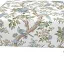 Chinoiserie Square Tablecloths 60x60 Inches Blue Green Floral Birds Decorative Square Tablecloths Modern Washable Reusable Vintage Flower Table Covers for Home Kitchen Dining Room,Party Decor