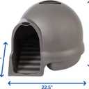 Petmate Booda Clean Step Cat Litter Box Dome (Made in the USA with 95% Recycled Materials)- Brushed Nickel, Made in USA