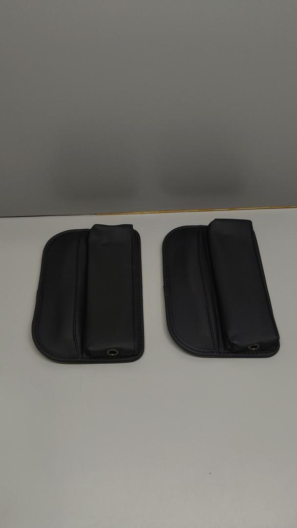 Accmor 2pcs Universal Car Side Pocket Organizer, PU Leather Car Pocket Pouch Cell Phone Sunglasses Holder for Car, Car Seat Gap Filler Accessories Organizer for Car Seat, Door, Window, Console