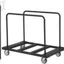 VEVOR Folding Table Cart, 1800 LBS Heavy Duty Table Trolley with 5" Swivel Wheels, Black Desk Trolley for Garage, Home, Warehouse, Party Event Hotel Furniture 10 Table Capacity