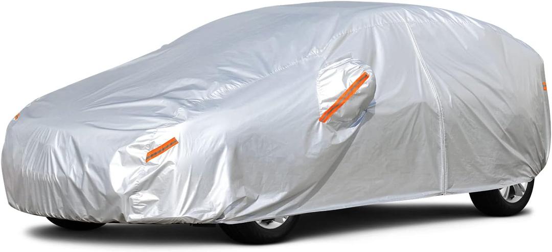 Kayme Hatchback Car Covers Waterproof All Weather, Sun Uv Rain Protection with Zipper Compatible with Mazda3, Corolla, VW Golf GTI, Ford Focus Hatchback (UP to 177 Inch, Not Fit Sedan)