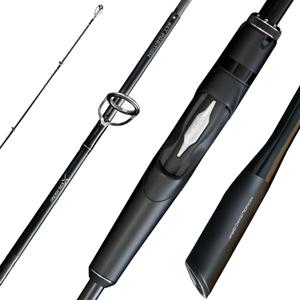 SEASIR Overcast Saltwater Fishing Rod, Freshwater Spinning Rod 6'6/7'6/8'/8'6, 2 Piece Bait Casting Rod, Black Baitcaster Rod, Medium/Medium Heavy, 36T Carbon Fiber, Fuji O, Bass Catfish Trout Rod, 1.98m/S662